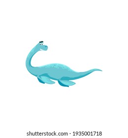 Chalishevia swimming dino isolated Erythrosuchus lizard in cartoon style. Vector Garjainia icon, Erythrosuchids crocodile large basal archosaur diapsid reptile. Prehistoric animal of Jurassic period