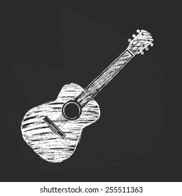 Chalk acoustic guitar