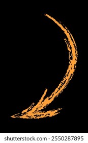 Chalk arc shaped down arrow color.
