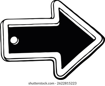 Diseño de Vector de flecha de tiza. Ilustración vectorial de un fondo blanco y negro	
