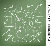 Chalk arrows,Drawing,vector