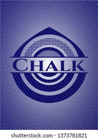 Chalk  badge with denim background