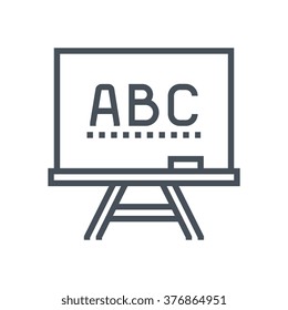 Chalk board icon suitable for info graphics, websites and print media and  interfaces. Line vector icon.