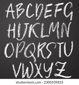 Chalk Board Letters Vector Set