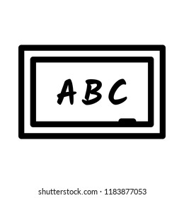 Chalk Board Outline Icon Vector