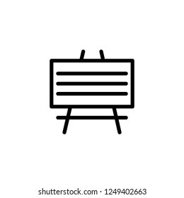 Chalk board presentation vector icon in line/outline style
