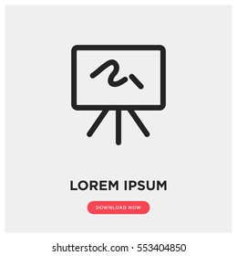 Chalk board vector icon