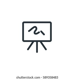 Chalk board vector icon, school symbol. Modern, simple flat vector illustration for web site or mobile app