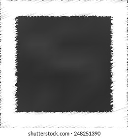 chalk board with white scribble line frame pattern background(vector)