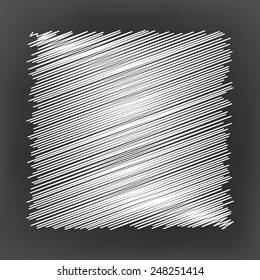 chalk board with white scribble line square pattern background(vector)