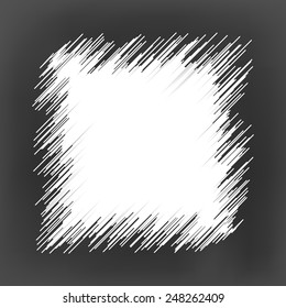 chalk board with white scribble line square pattern background(vector)