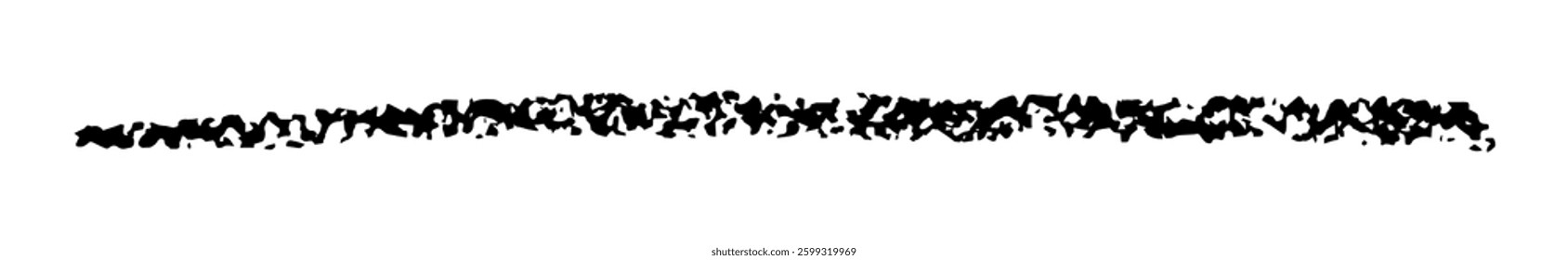 Chalk brush line. Hand drawn vector textured chalk underline border