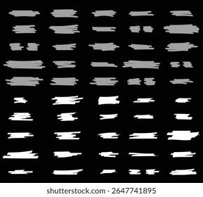 Chalk and charcoal. A set of vector brushstrokes. A high resolution. Stored in the palette. Designed for registration of various design projects: posters, banners, Arrow crayon brush doodle chalk line