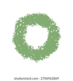 Símbolo de Casilla de verificación de tiza en verde con estilo de marca en negrita. Elemento de insignia de icono circular para la casilla de verificación o etiqueta moderna. Gráfico tick como un símbolo de Casilla de verificación clásico, mirada dibujada a mano aislada.