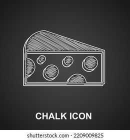 Chalk Cheese icon isolated on black background.  Vector