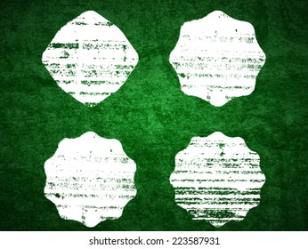 Chalk Circle Shapes on the Chalkboard . Distress Texture Background . 