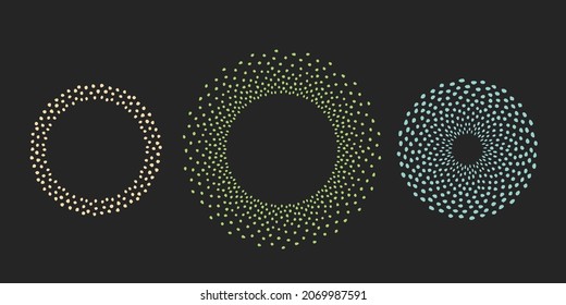 Chalk circles vector. Grunge circle on chalkboard