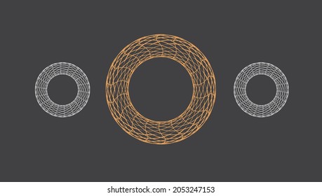 Chalk circles. chalk vector illustration.