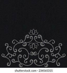 Chalk decorative ornament for cards, menu, invitations, etc in vintage style