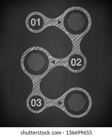 Chalk design elements  for options of drawing with chalk on blackboard