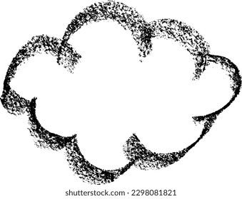 Chalk Doodle Cloud Sketch Symbol