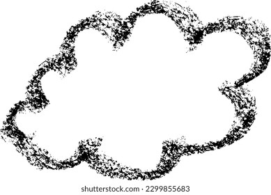 Chalk Doodle Cloud Sketch Symbol