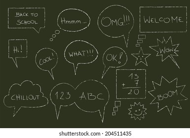 Chalk doodles, vector illustration in EPS10.
