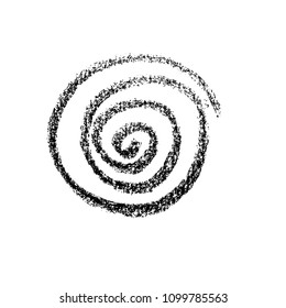 Chalk draw vector spiral