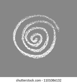 Chalk draw vector spiral