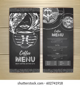 Coffee Menu Design Decorative Sketch Cup Stock Vector (royalty Free 