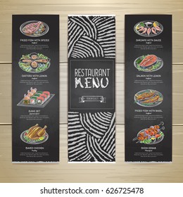 Chalk drawing restaurant menu design
