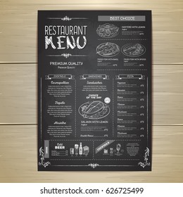 Chalk Drawing Restaurant Menu Design