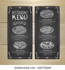 Chalk drawing restaurant menu design
