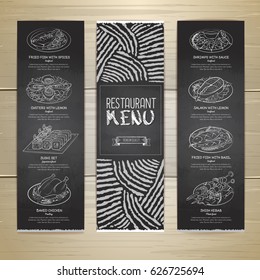 Chalk drawing restaurant menu design