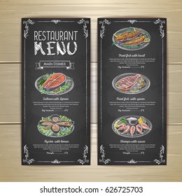 Chalk drawing restaurant menu design