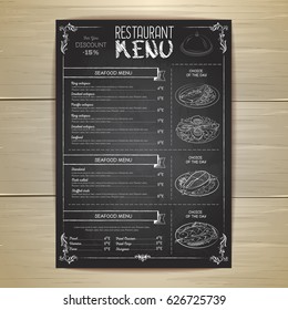 Chalk Drawing Restaurant Menu Design