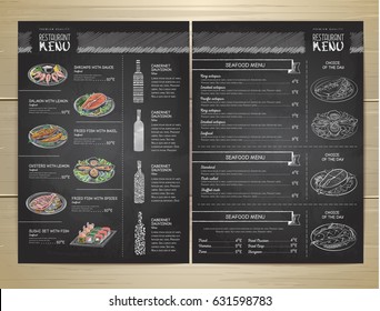 Chalk drawing restaurant menu design