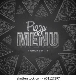 Chalk Drawing Typography Pizza Menu Design