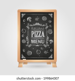 chalk drawings. Pizza