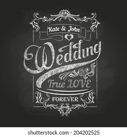 Chalk Drawing.Wedding Decorations