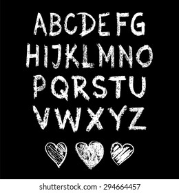 chalk drawn alphabet
