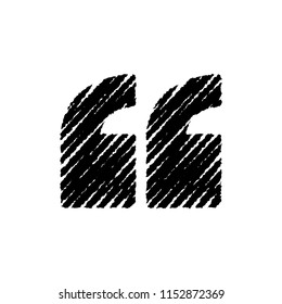 chalk drowing icon (quotation mark)