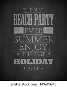 chalk elements for Summer Holidays / calligraphic designs/ ornaments / labels