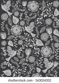 Chalk floral design