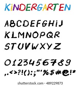 Chalk font for school and kindergarten