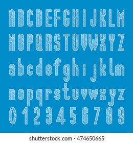 Chalk font Vector, Type letter and number