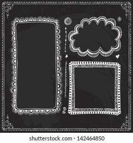 chalk frame board doodle menu drawing chalkboard banner background texture blackboard style new striking nails drawn cartoon frame vector design handy for any project where a sense of human contact is