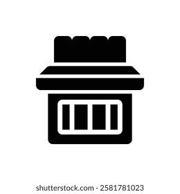 Chalk Glyph Icon. Chalk Icon