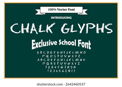 CHALK GLYPHS | Back to School Fonts | Dotted, Cursive, Handwriting, Tracing and Educational Classroom Fonts for Kids and Teachers