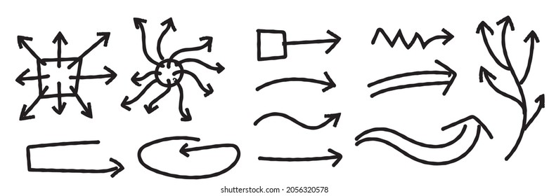 Colección de elementos gráficos de marcado: flechas, marcos, rectángulos, formas ovaladas y redondeadas. Las formas de charla en el fondo oscuro. Ilustración del vector